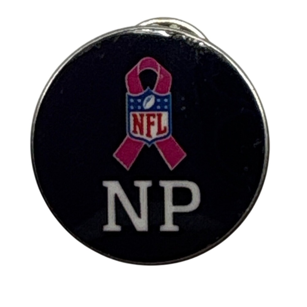 NFL Pink Ribbon Pin NP Lapel Pin Football Breast Cancer Awareness Employee Pin‎